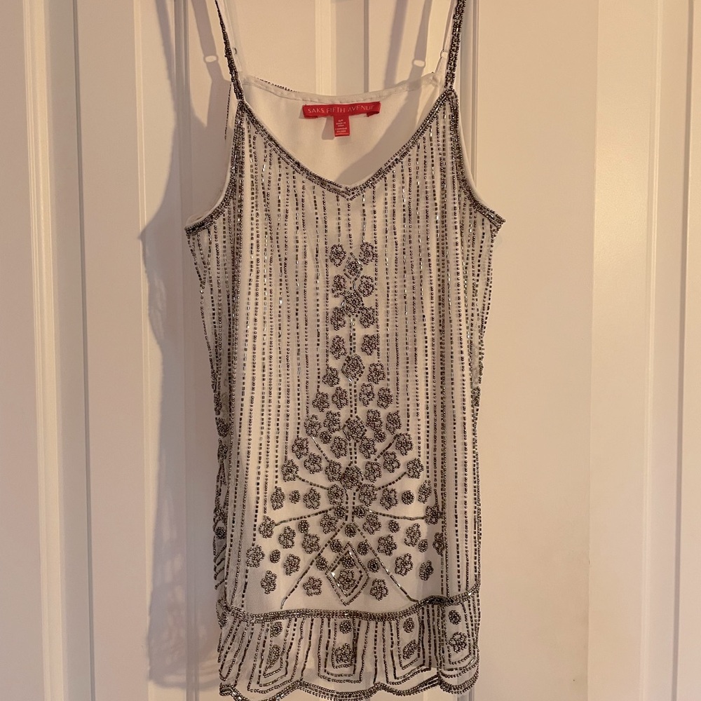 Saks 5th Avenue Beaded Top